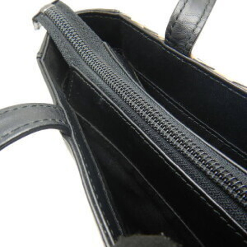 Burberry handbag black leather canvas Nova check - Picture 6 of 9